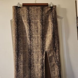 Snake Print Pencil Skirt
